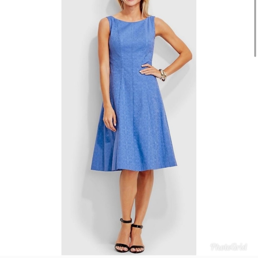 Talbots fit and flare middi dress